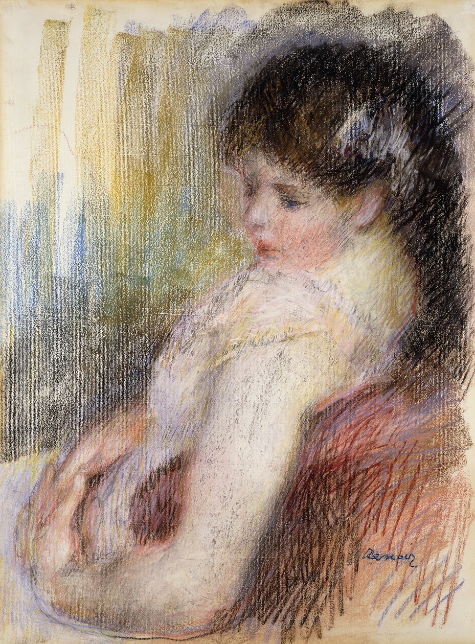 Kvinne sitter; Sittende kvinne, 1879 av Pierre Auguste Renoir