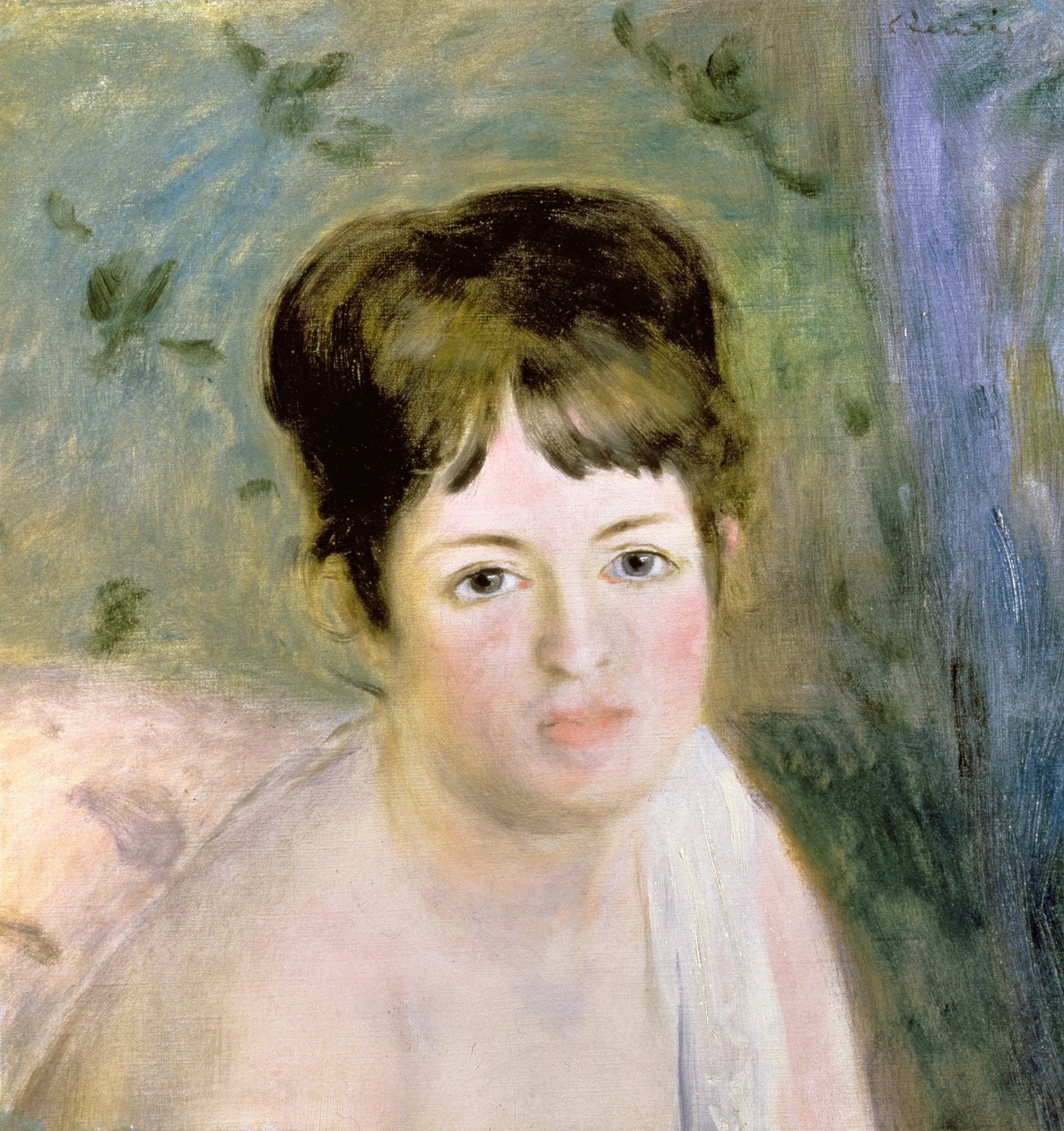 Kvinnehode, ca. 1876 av Pierre Auguste Renoir