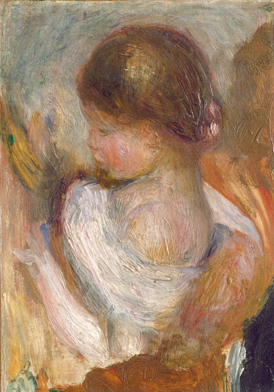 Ung jente som leser, ca. 1888. av Pierre Auguste Renoir