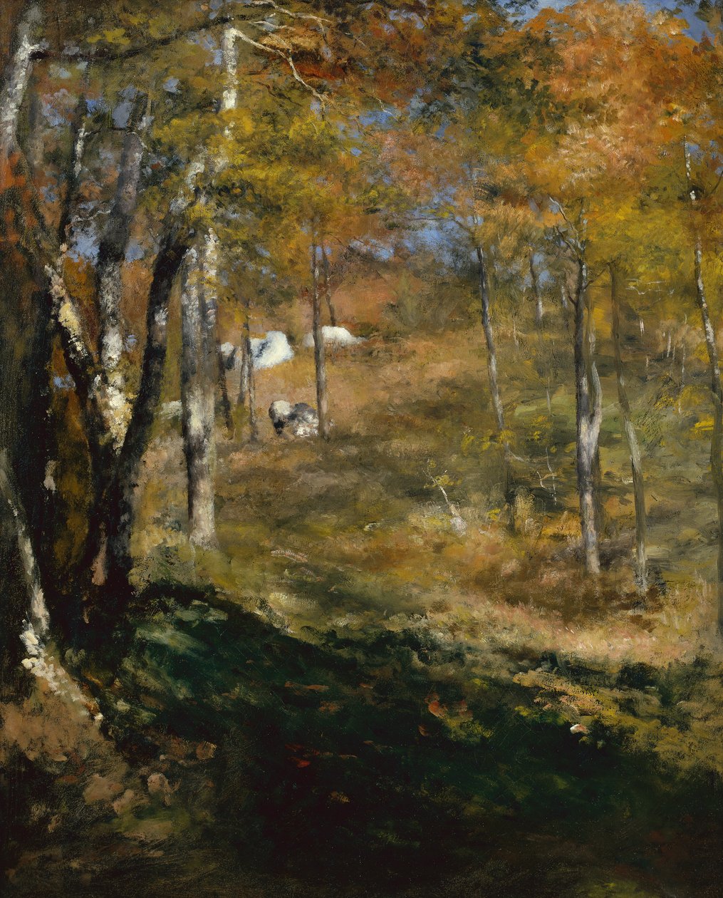 Unge trær i skogen av Pierre Auguste Renoir