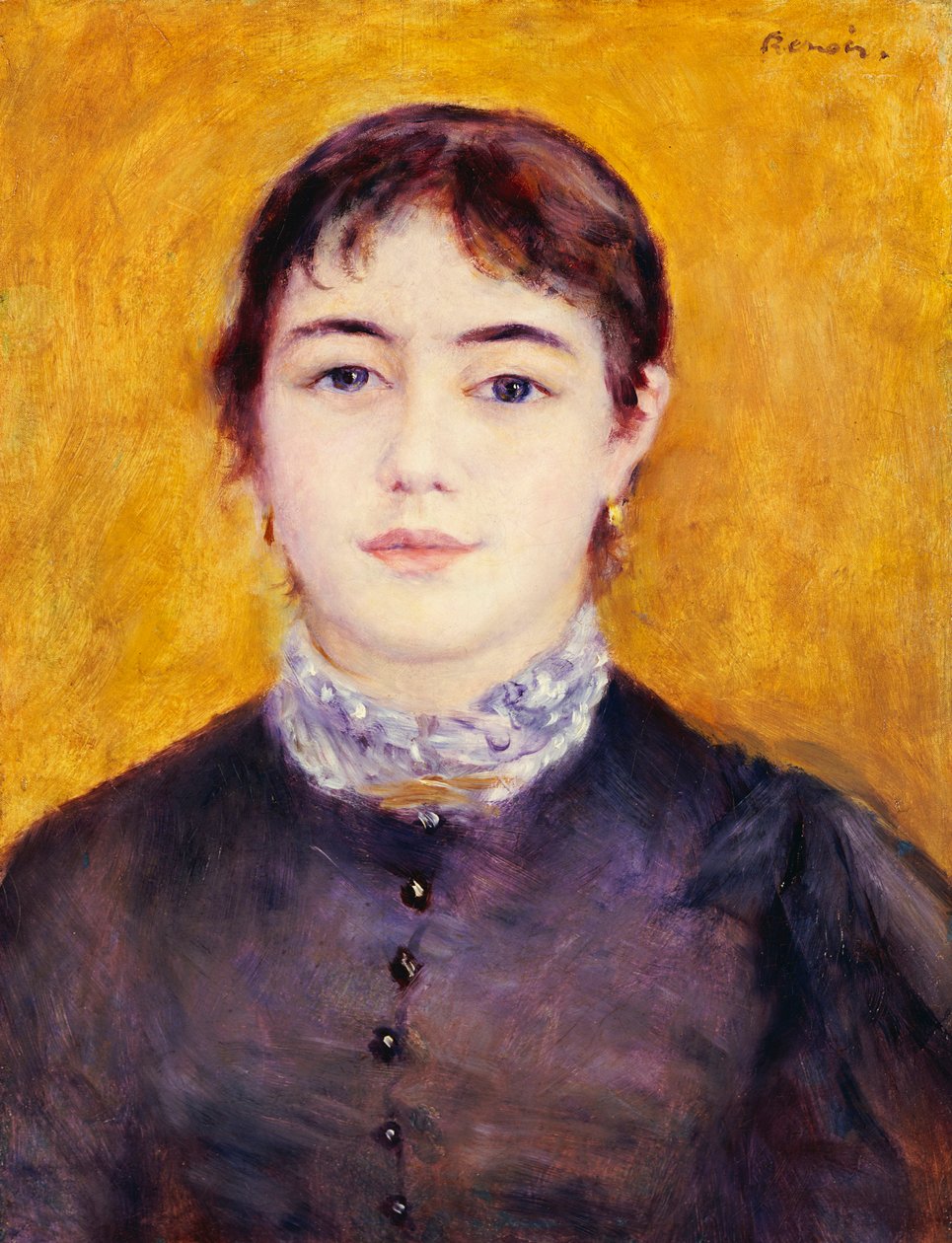Ung kvinne i blått, 1879 av Pierre Auguste Renoir
