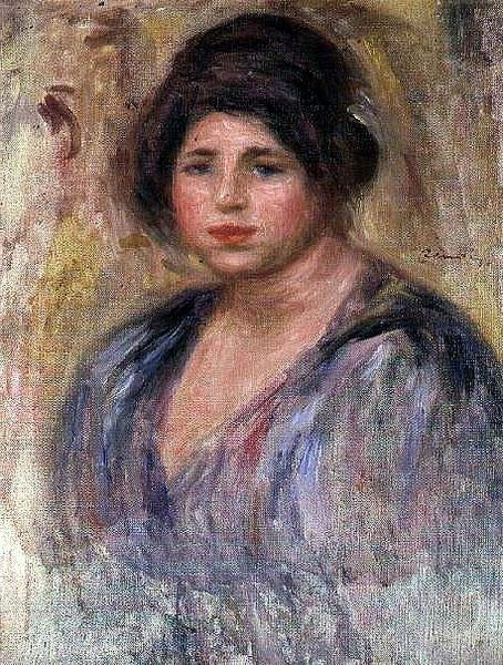 Ung kvinne i en pelslue av Pierre Auguste Renoir