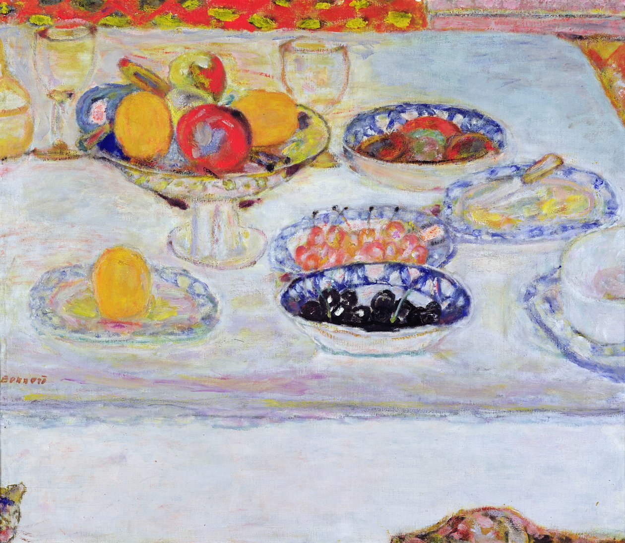 Skål og tallerkener med frukt, 1930-32 av Pierre Bonnard