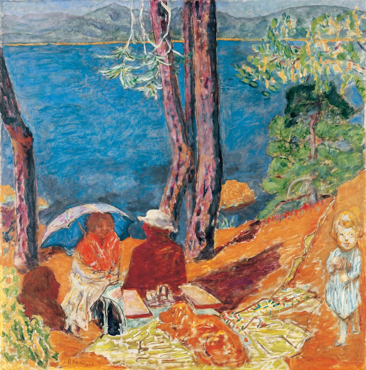 Ved sjøen, under Pines av Pierre Bonnard