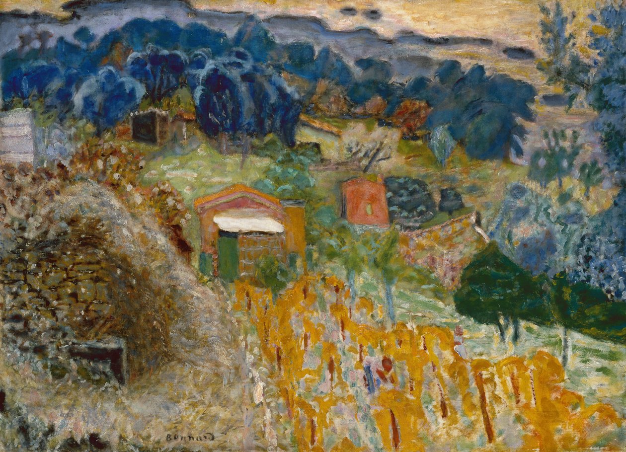 Hytter i Le Cannet av Pierre Bonnard