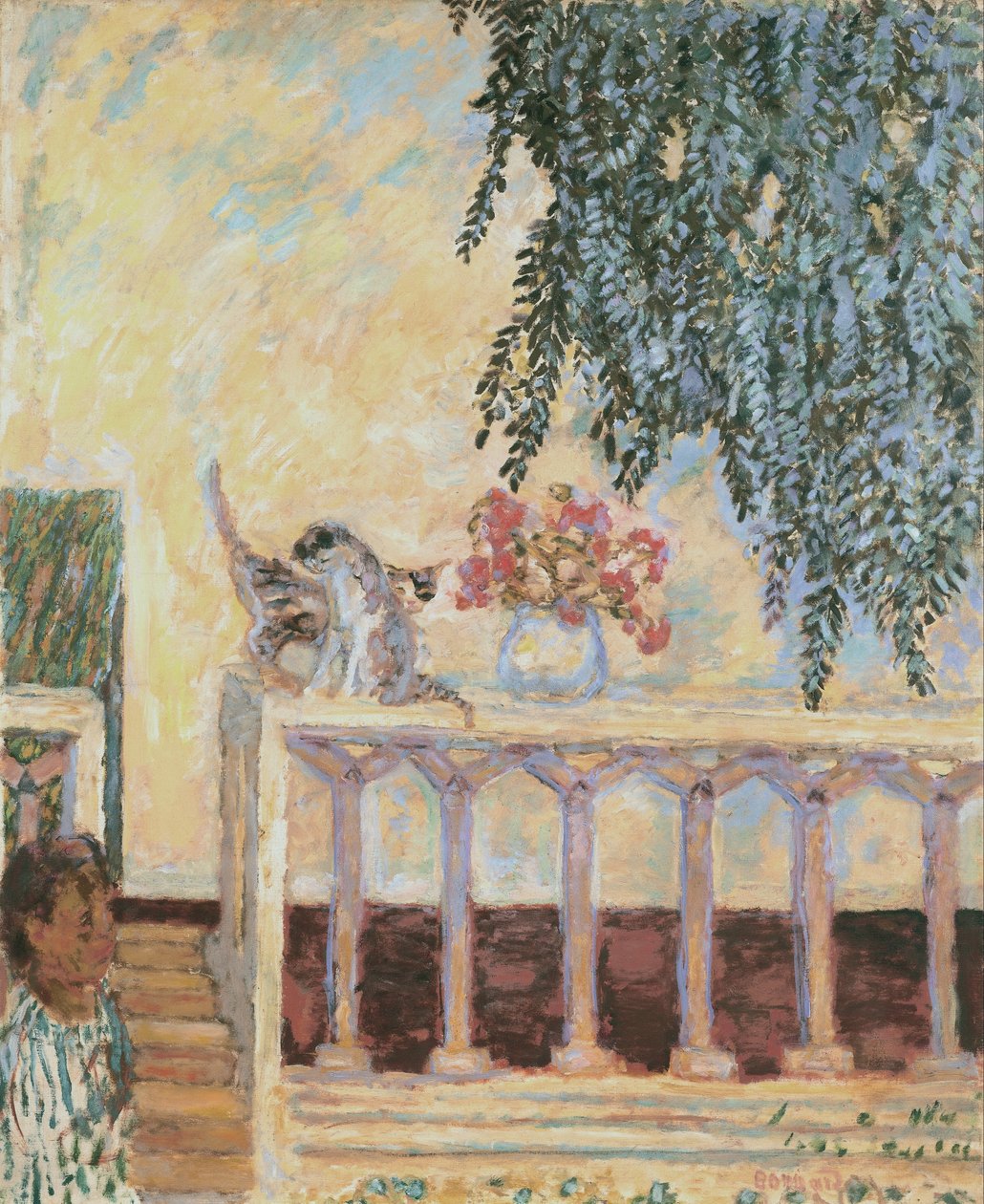 Katter på rekkverket av Pierre Bonnard