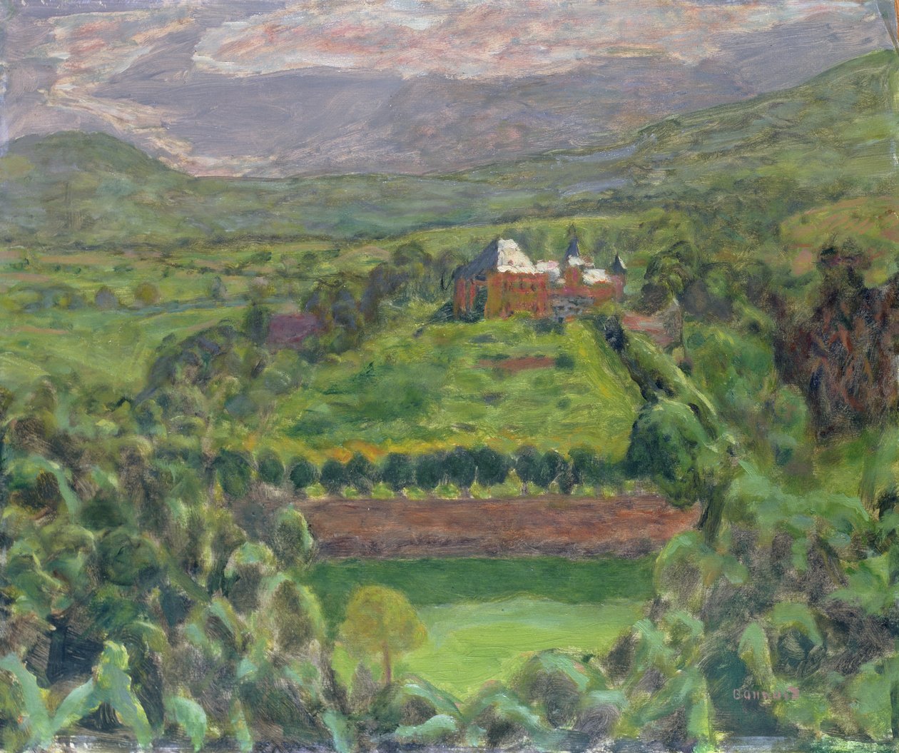 Chateau dUriage, 1918 (olje på papp) av Pierre Bonnard