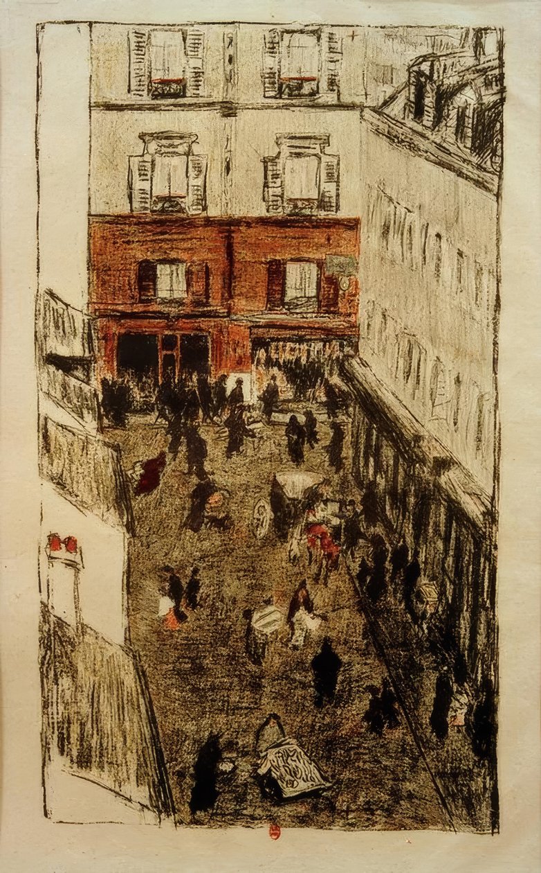 Gatehjørne, utsikt ovenfra av Pierre Bonnard
