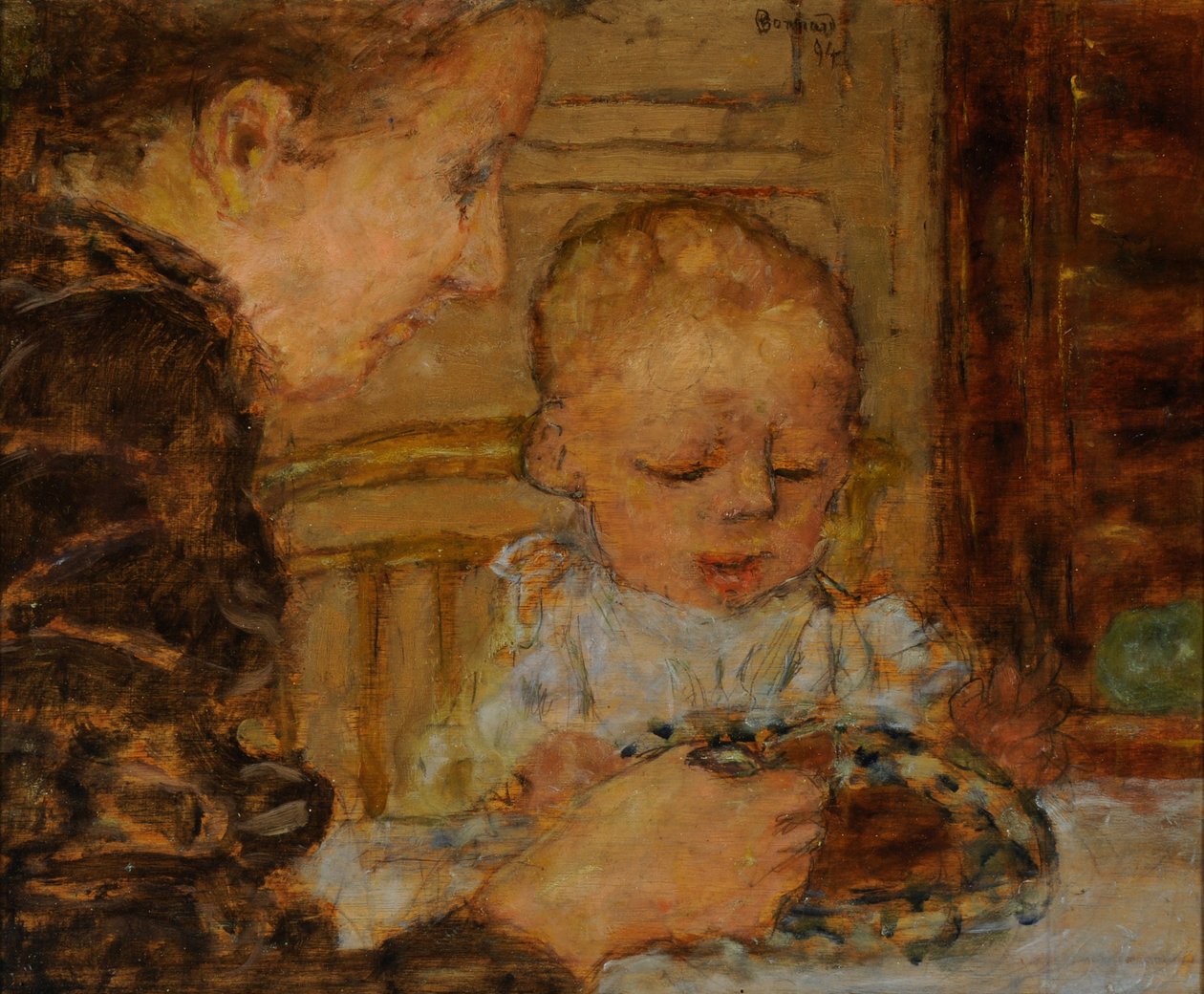 Bestemor og barn av Pierre Bonnard