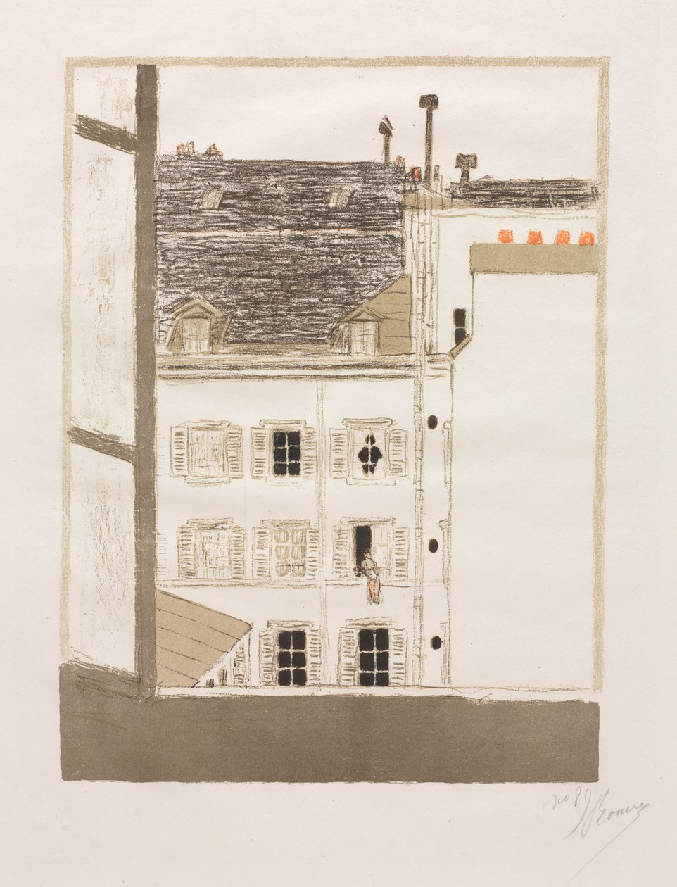 Hus på gårdsplassen av Pierre Bonnard