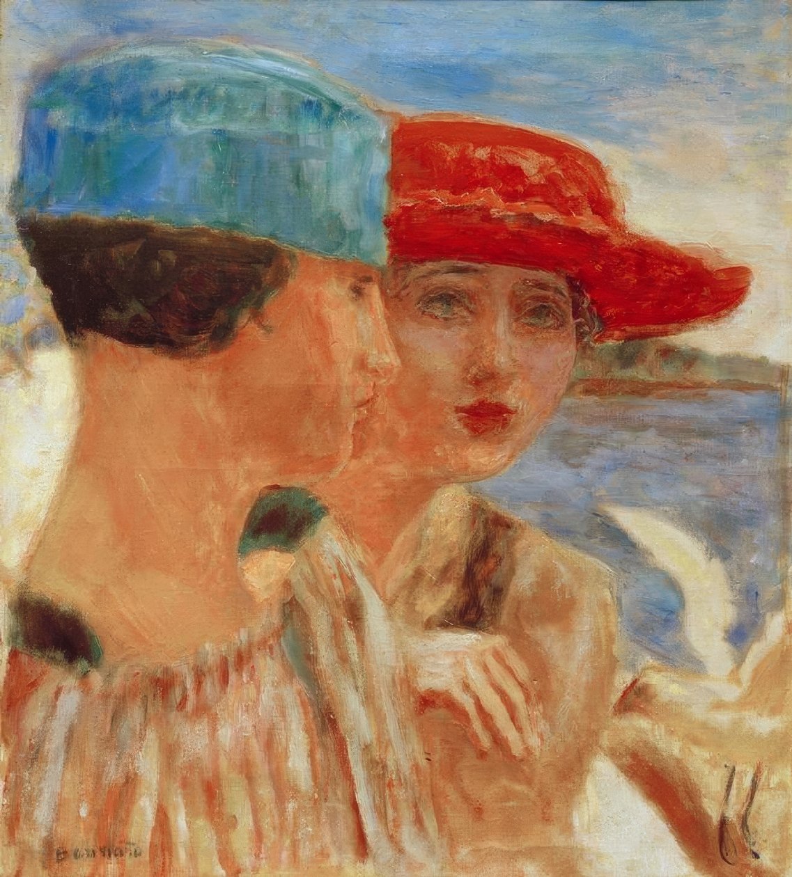 Unge jenter med måke av Pierre Bonnard