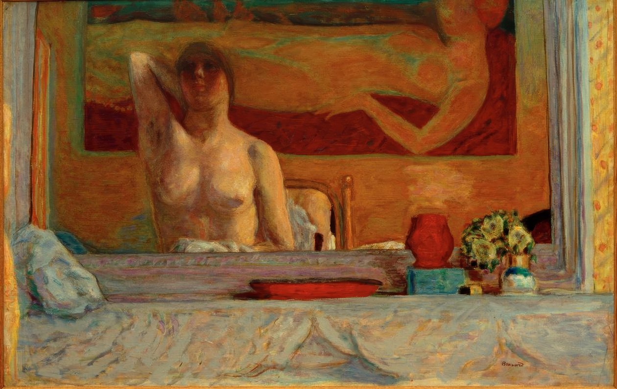 La Cheminée (kvinne på toalettet hennes) " av Pierre Bonnard