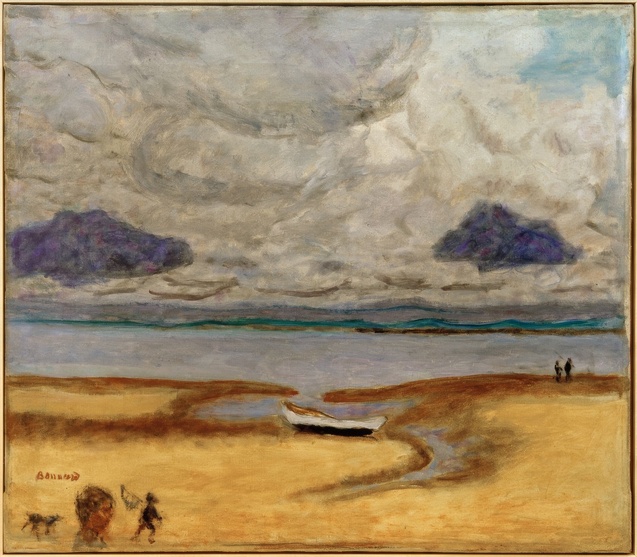 Stranden ved lavvann (lavvann i Arcachon) av Pierre Bonnard