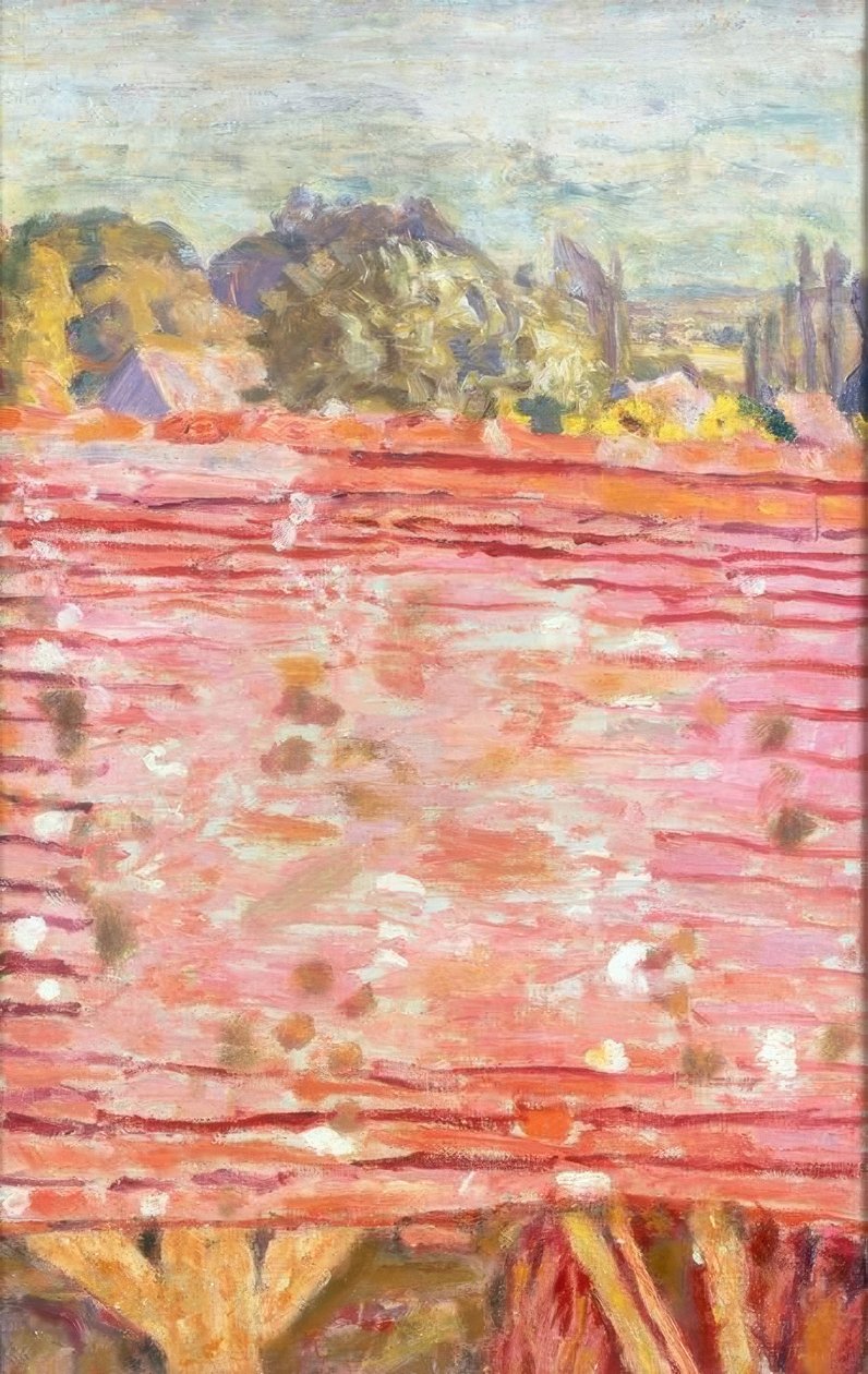 Det røde taket av Pierre Bonnard