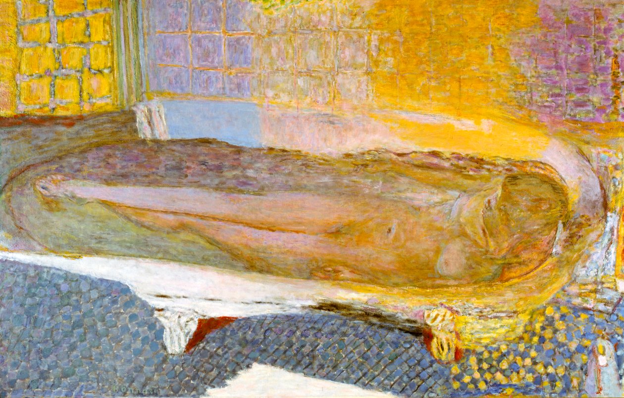 Naken i badet, 1936 av Pierre Bonnard