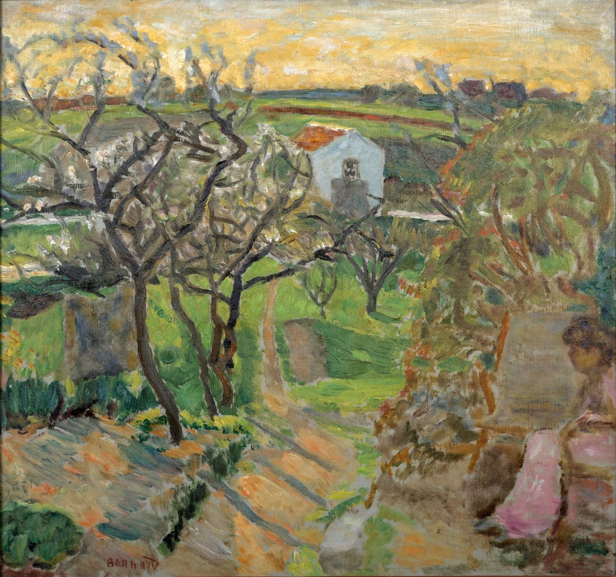 Vårsolnedgang, 1909. av Pierre Bonnard