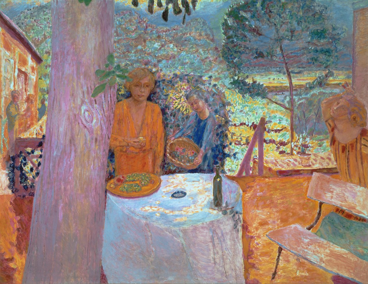 Terrasse ved Vernon, 1920-39 av Pierre Bonnard