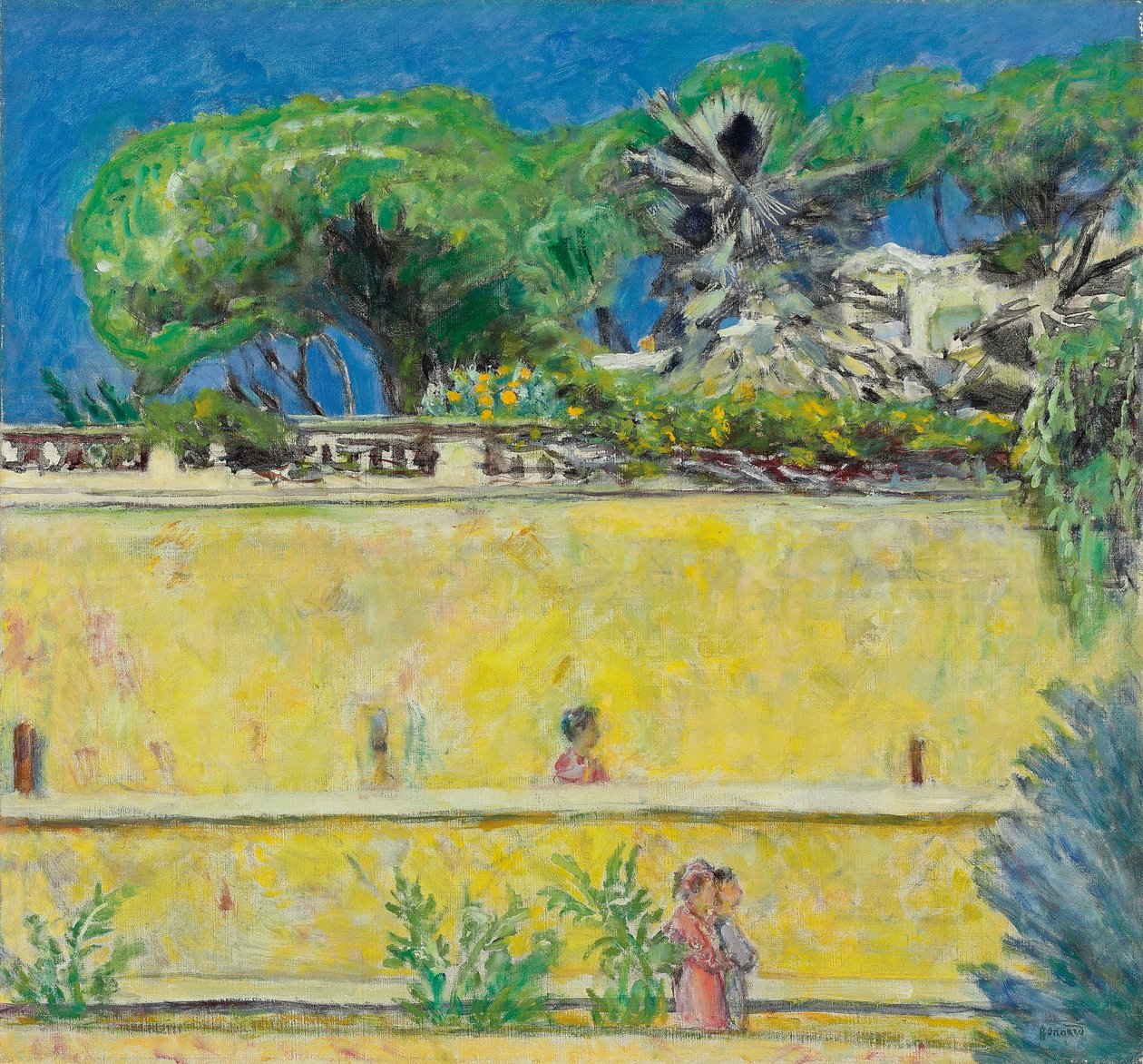 Terrasse ved middagstid, ca. 1925 (olje på lerret) av Pierre Bonnard