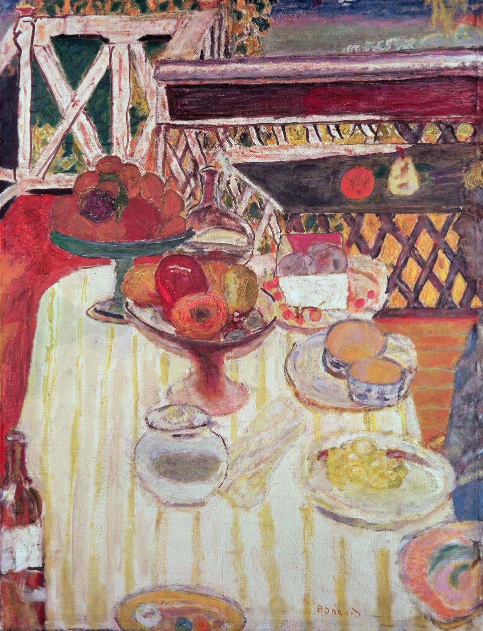 Sommerbordet, ca. 1917 av Pierre Bonnard