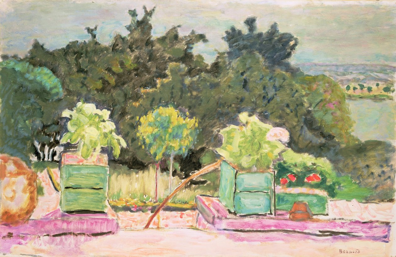 The Terrace at Vernonnet, 1913 av Pierre Bonnard