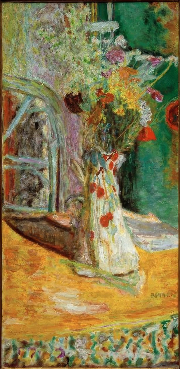 Vase med blomster av Pierre Bonnard