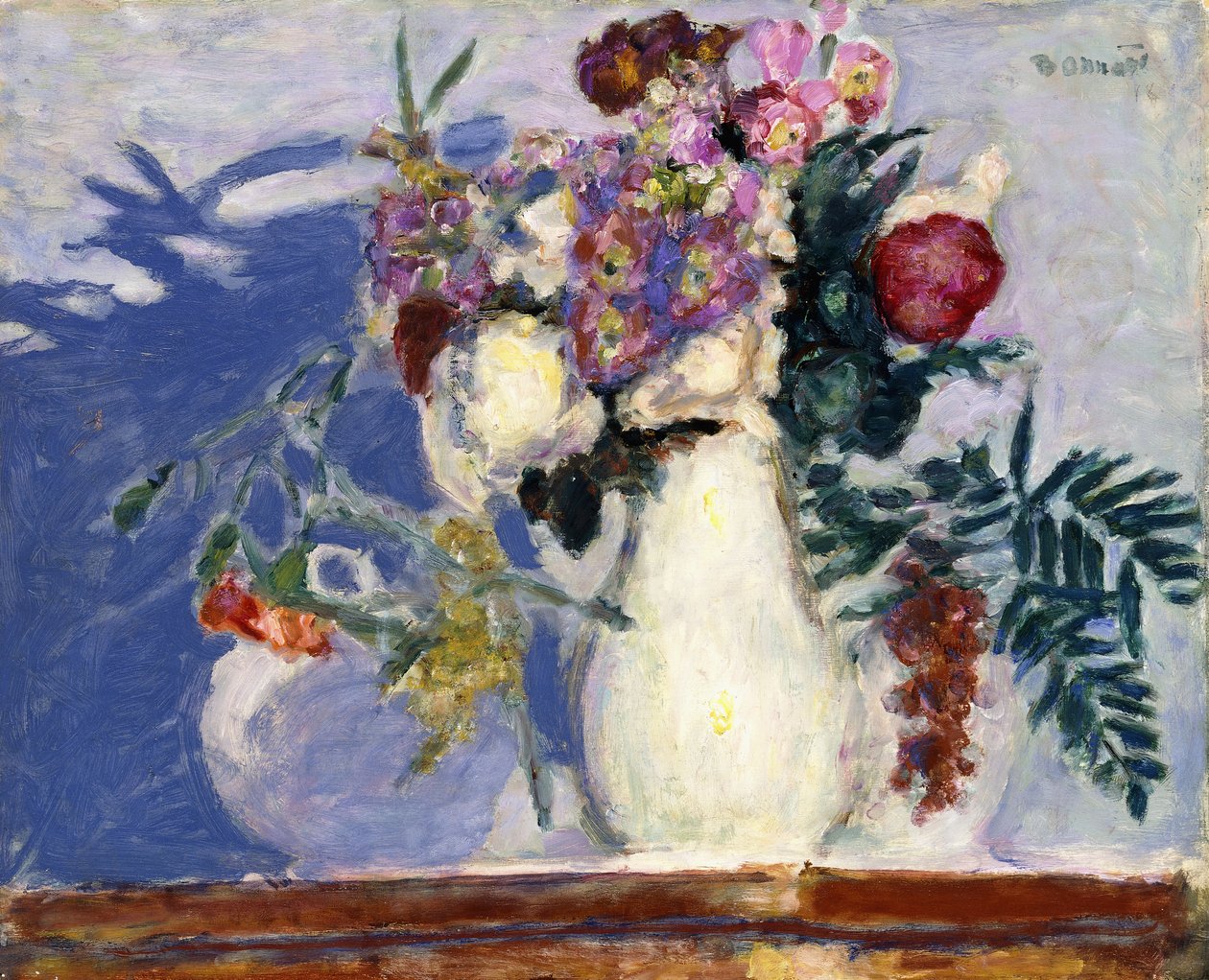 Vase med blomster av Pierre Bonnard
