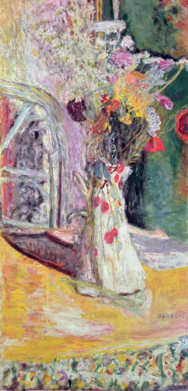 Vase med blomster av Pierre Bonnard
