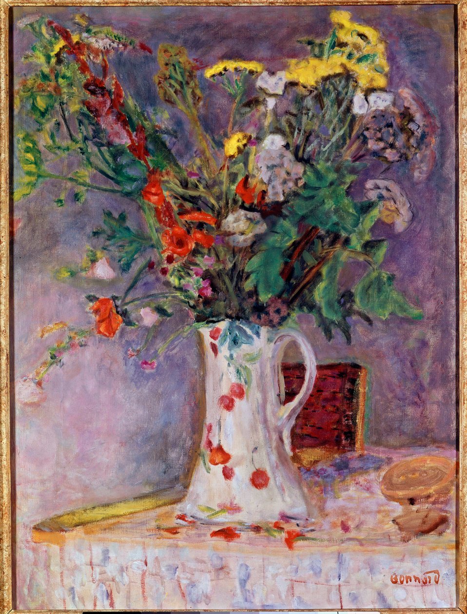 Vase med blomster av Pierre Bonnard