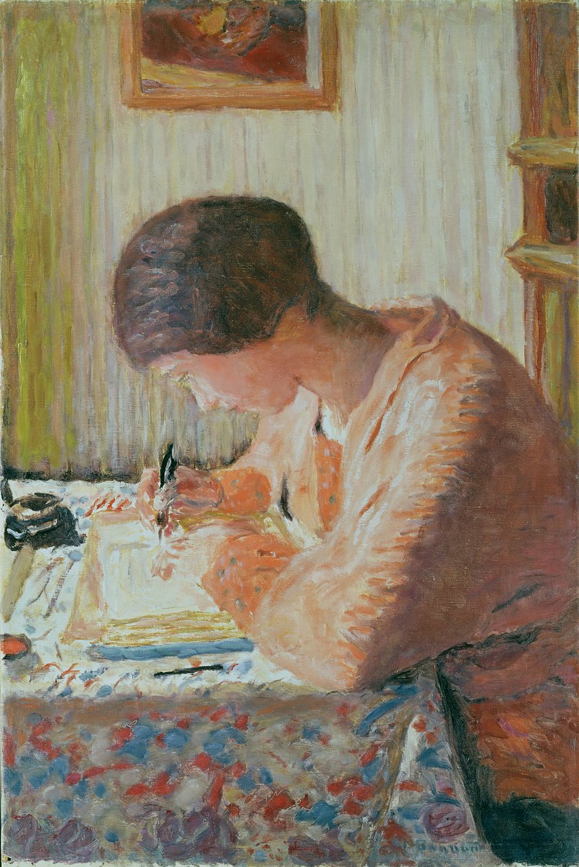 Kvinne som skriver av Pierre Bonnard
