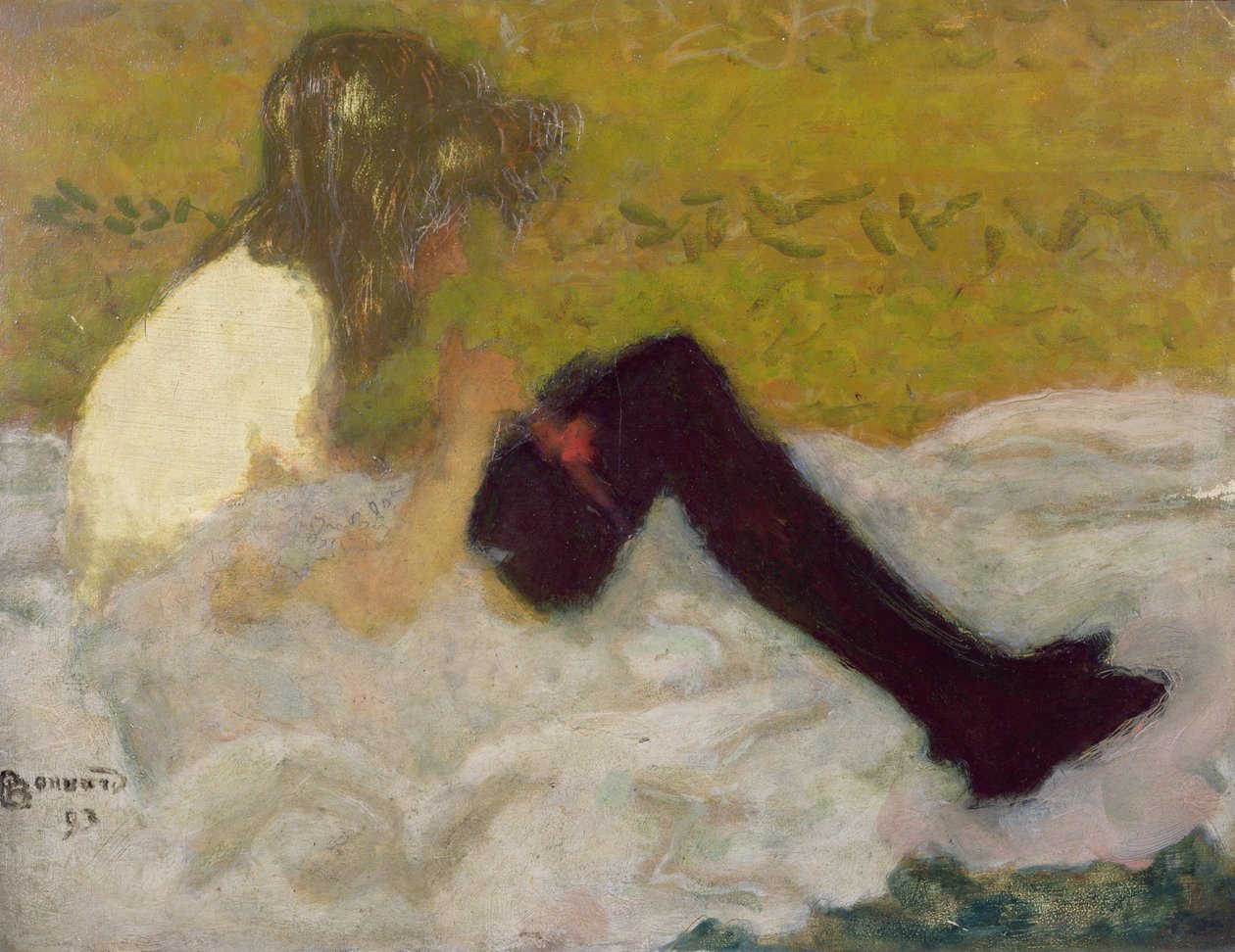 Kvinne med svarte strømper, 1893 (olje) av Pierre Bonnard