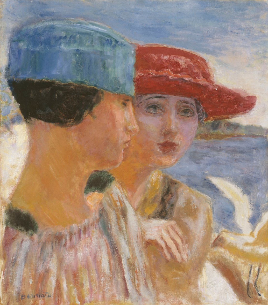 Unge jenter med en måke, 1917. av Pierre Bonnard