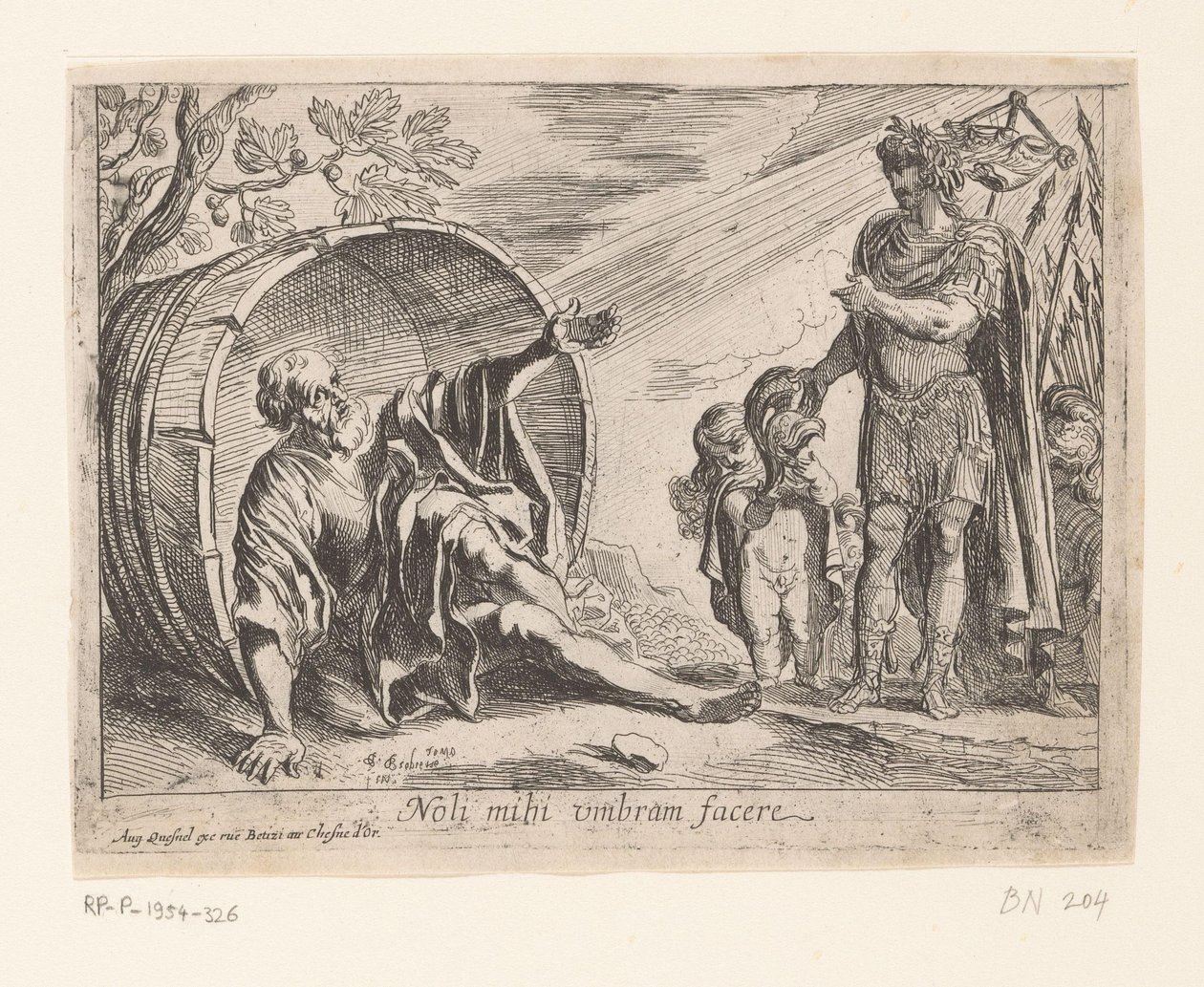 Alexander den store og Diogenes av Pierre Brebiette