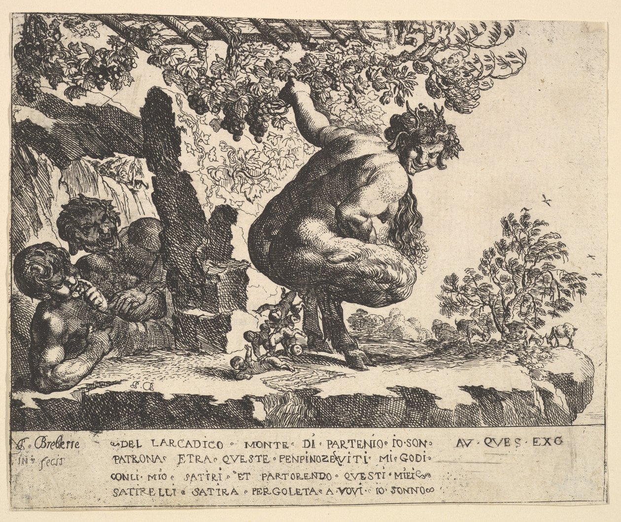 Satyrenes fødsel, 1610-42. av Pierre Brebiette