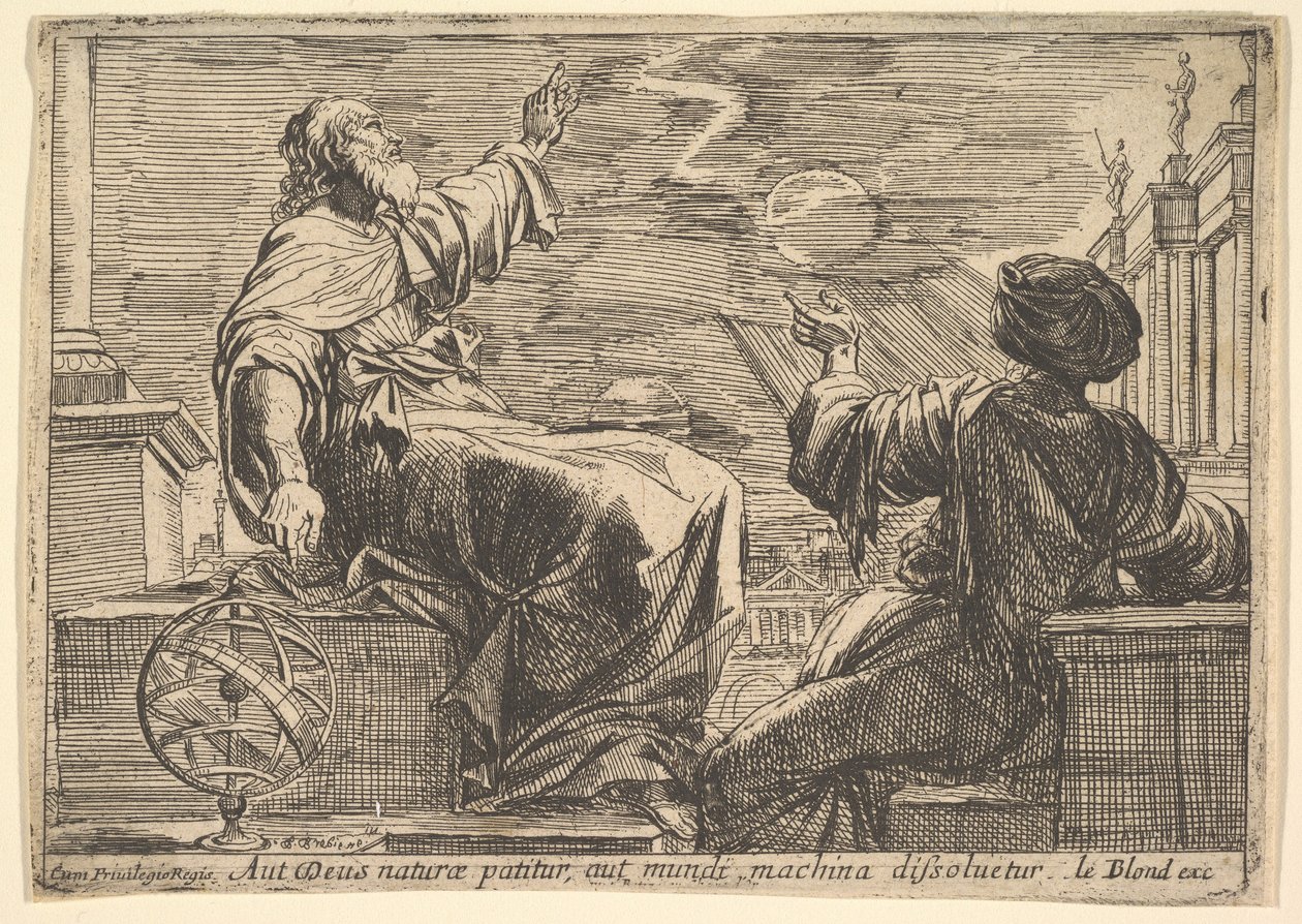 To filosofer som ser på en formørkelse, 1615-42. av Pierre Brebiette