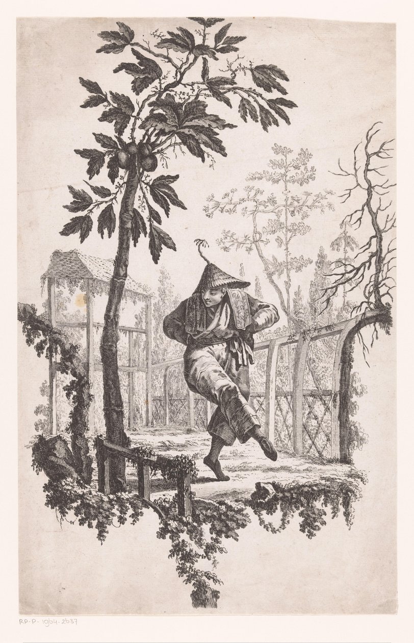 dansende mann Tolv måneder (serietittel) av Pierre Charles Canot