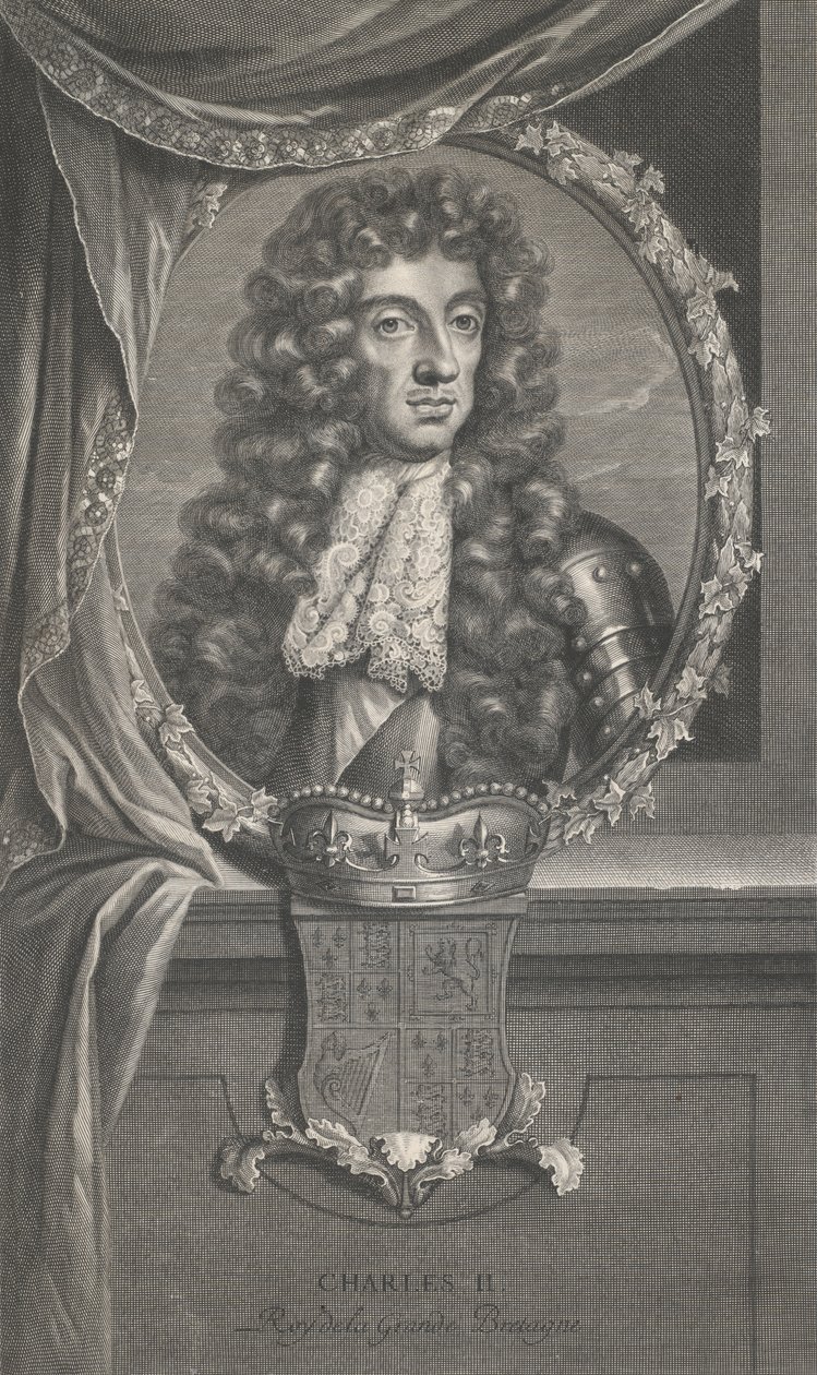 Portrett av Charles II av Pierre Drevet