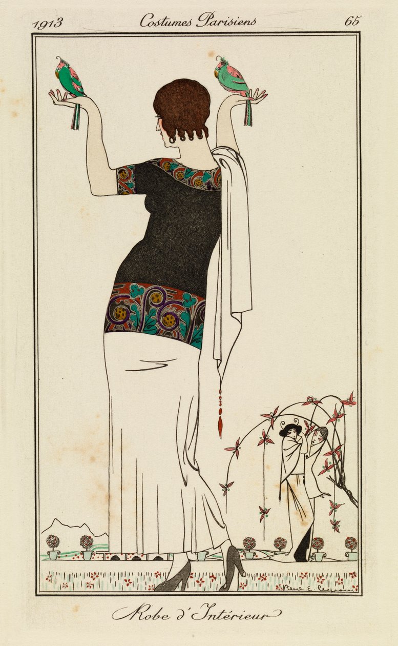 Tallerken fra 'Parisian Costumes' av Pierre E. Legrain