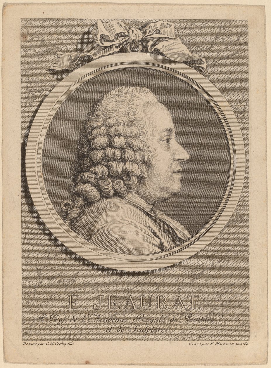 Edme-Sebastien Jeaurat av Pierre Francois Martenasie after Charles Nicolas Cochin II