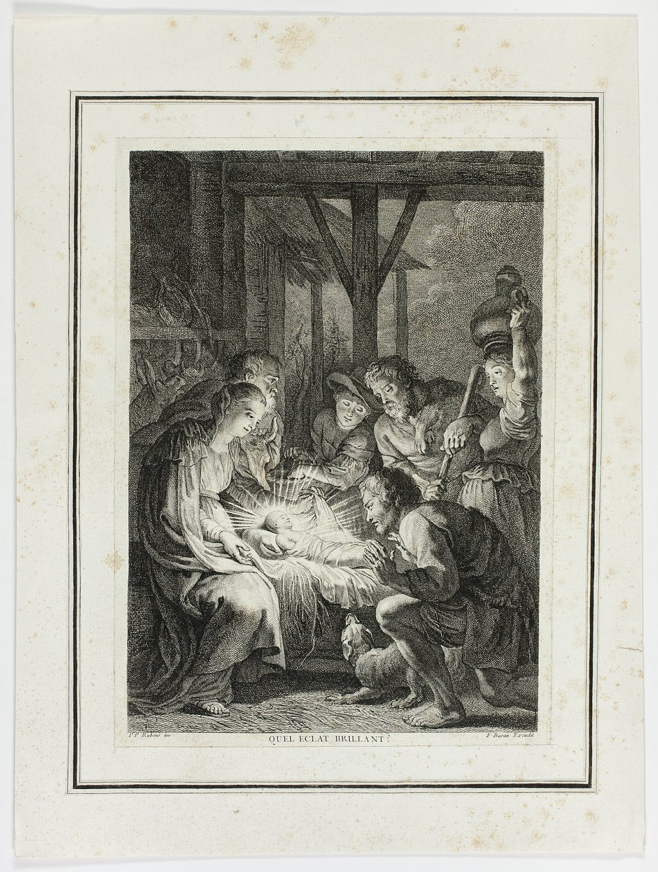Tilbedelse av hyrdene av Pierre François Basan