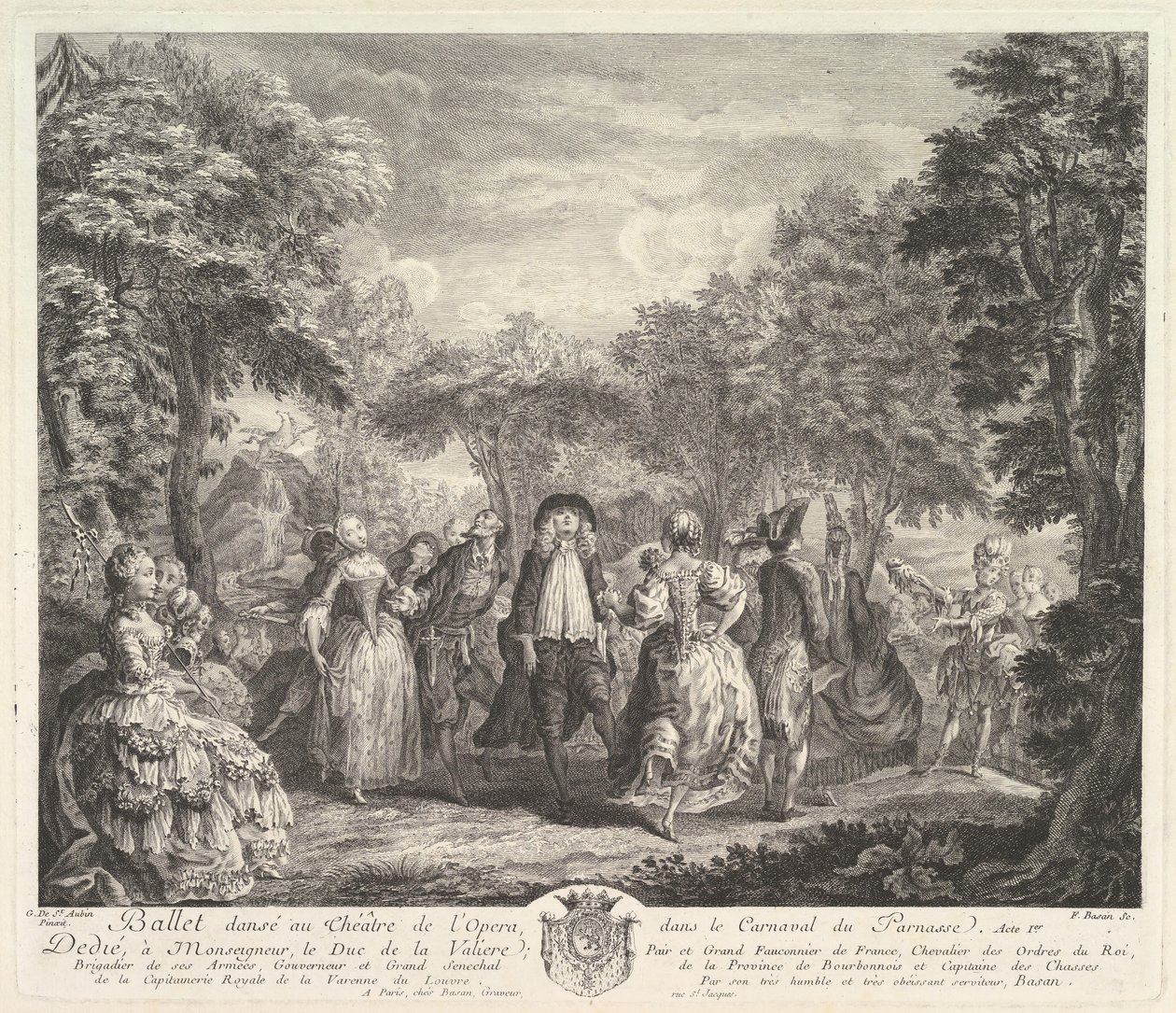 Karnevalet i Parnassus, 1761-62. av Pierre François Basan