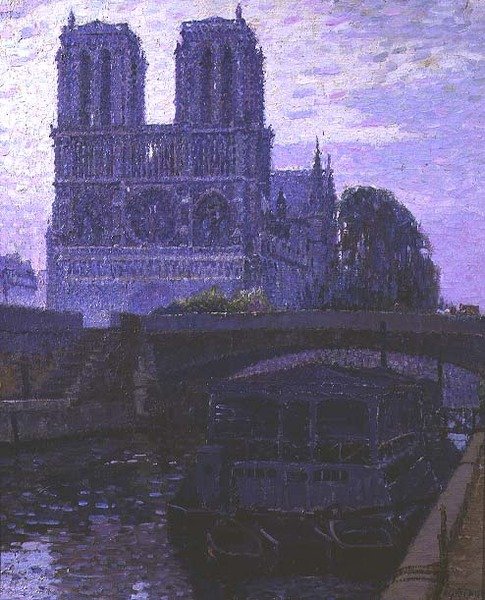 Notre Dame, Paris (olje på lerret) av Pierre Gaston Rigaud