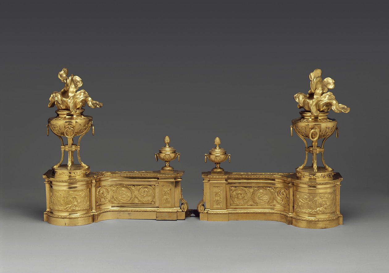 Andirons, ca. 1770-80 (forgylt bronse) av Pierre Gouthière