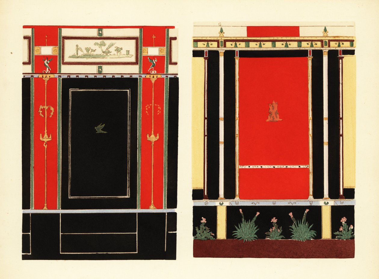 Paneler i bygningen til Eumachia, Pompeii av Pierre Gusman