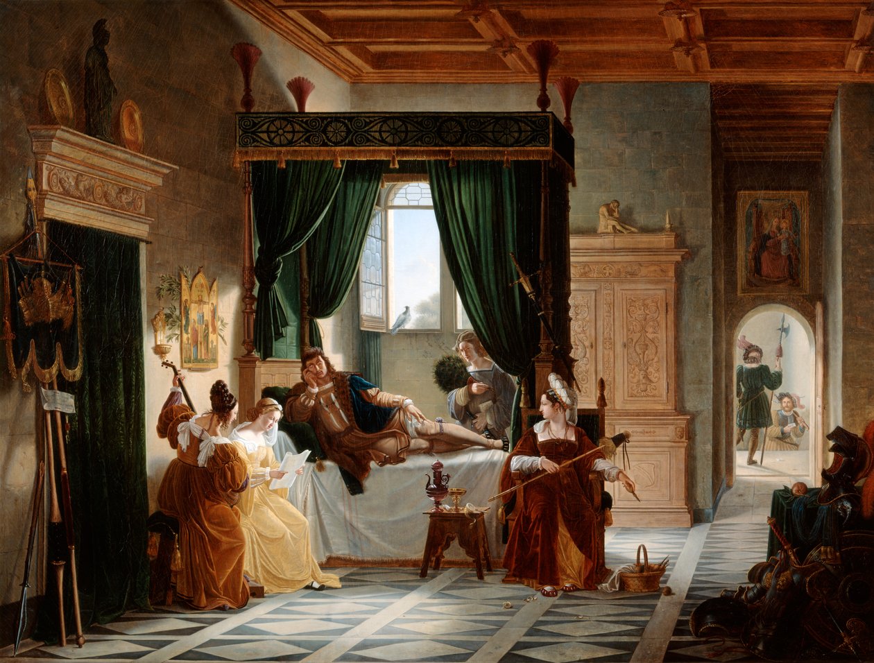 The Convalescence of Bayard, c1796-1842 av Pierre Henri Revoil