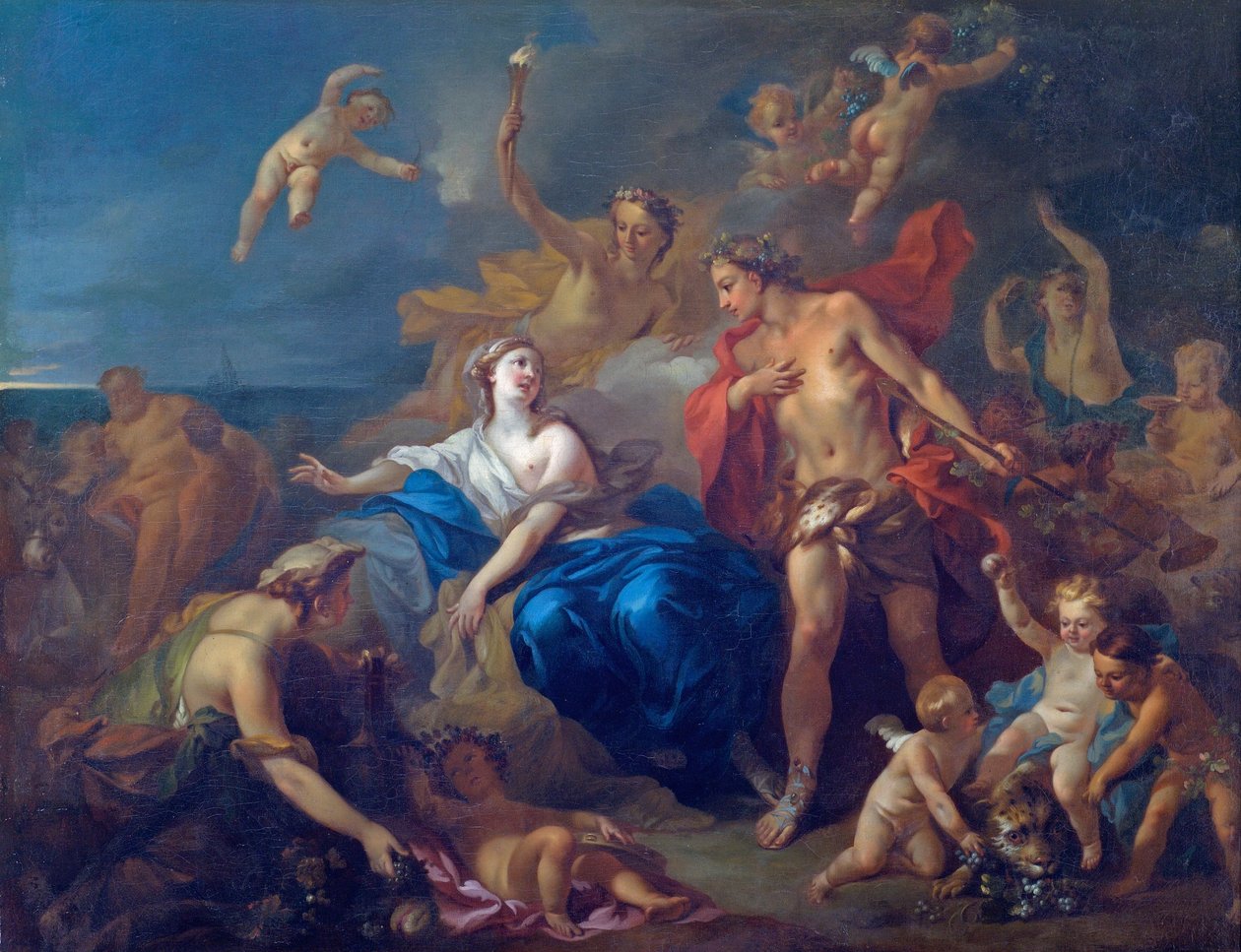 Ekteskapet til Bacchus og Ariadne av Pierre Jacques Cazes