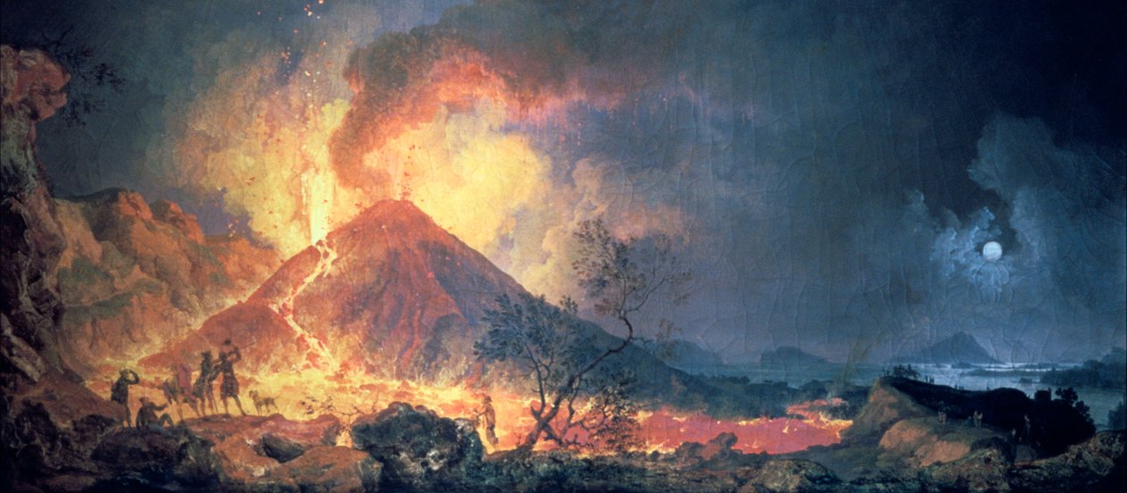 Vesuvs utbrudd, 1770-tallet. av Pierre Jacques Volaire