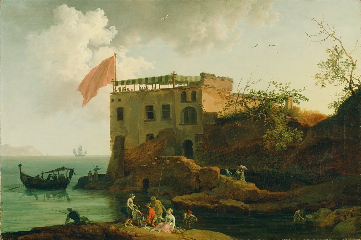 Utsikt over Gaiola, ca. 1770-90 av Pierre Jacques Volaire