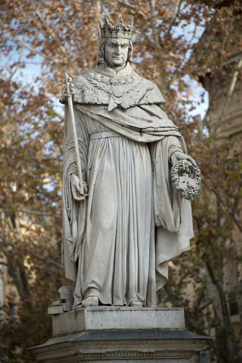 Statue av kong Rene av Pierre Jean David dAngers