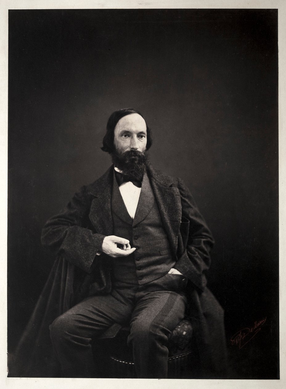 Auguste Vacquerie, ca. 1860. av Pierre Jean Delbarre