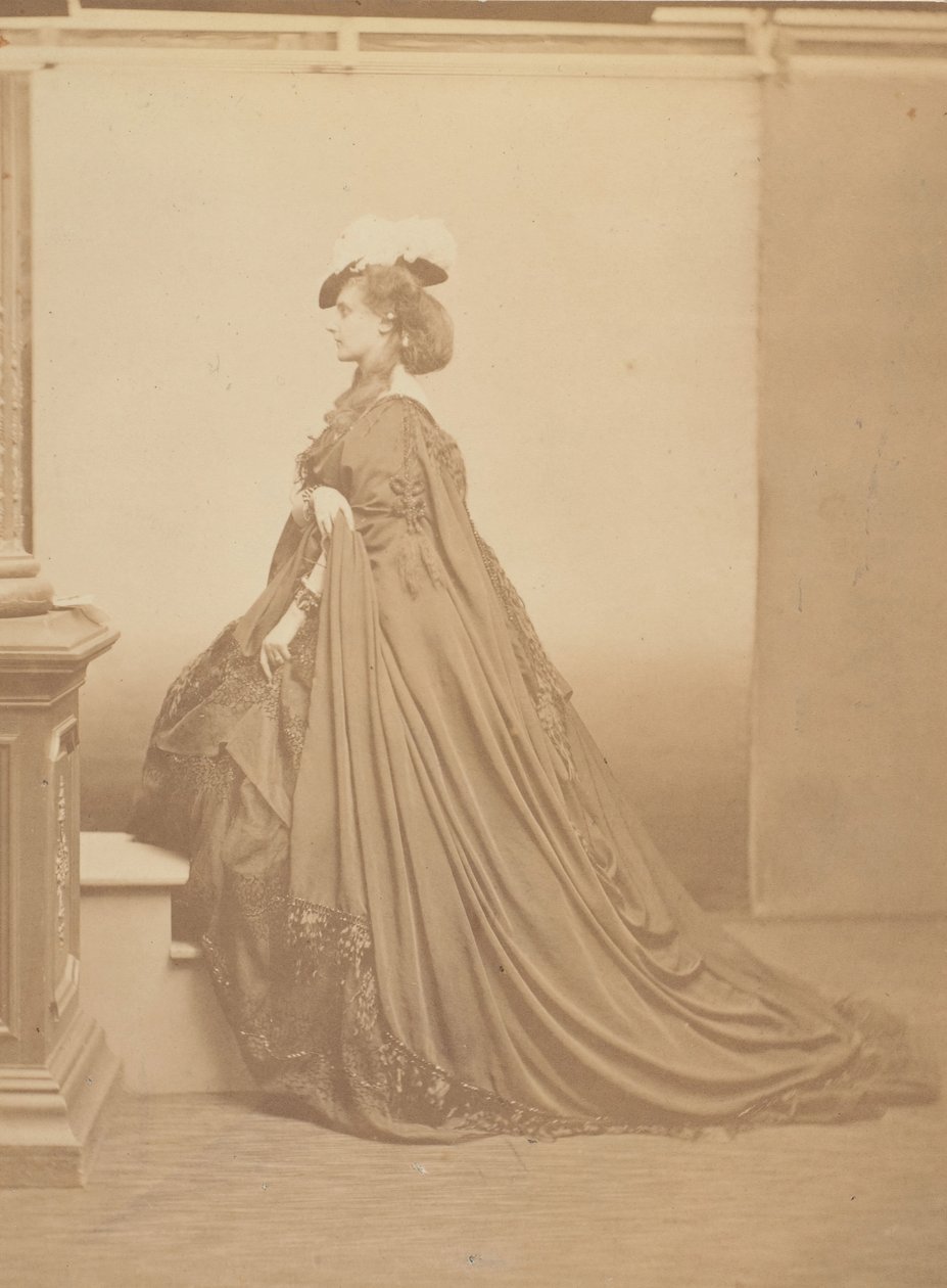 Den fjærkledde hatten, 1860-tallet. av Pierre Louis Pierson
